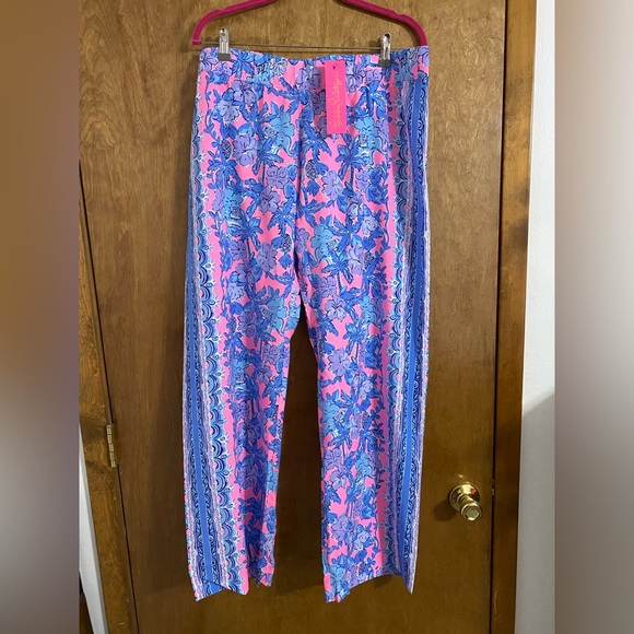 BNWT Lilly Pulitzer palazzo pants.  💙💗 - Picture 3 of 6